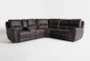 Juniper 104" 3 Piece Power Reclining Sectional with Left Arm Facing Storage Console Loveseat with USB - Signature