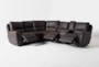 Juniper 104" 3 Piece Power Reclining Sectional with Right Arm Facing Storage Console Loveseat with USB - Recline