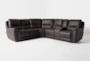 Juniper 104" 3 Piece Power Reclining Sectional with Right Arm Facing Storage Console Loveseat with USB - Signature