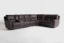 Juniper 4 Piece 128" Power Reclining Sectional With Left Arm Facing Console Loveseat - Signature