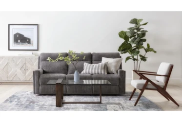 Hewitt Grey 85" Manual Reclining Sofa