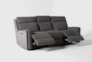 Hewitt Grey 85" Power Reclining Sofa With USB - Recline