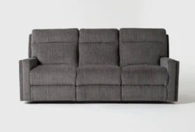 Hewitt Grey 85" Power Reclining Sofa