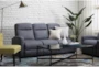 Jarrell Blue Grey 71" Manual Reclining Storage Console Loveseat with USB - Room