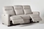 Jarrell Light Grey 81" Power Reclining Sofa with USB - Side
