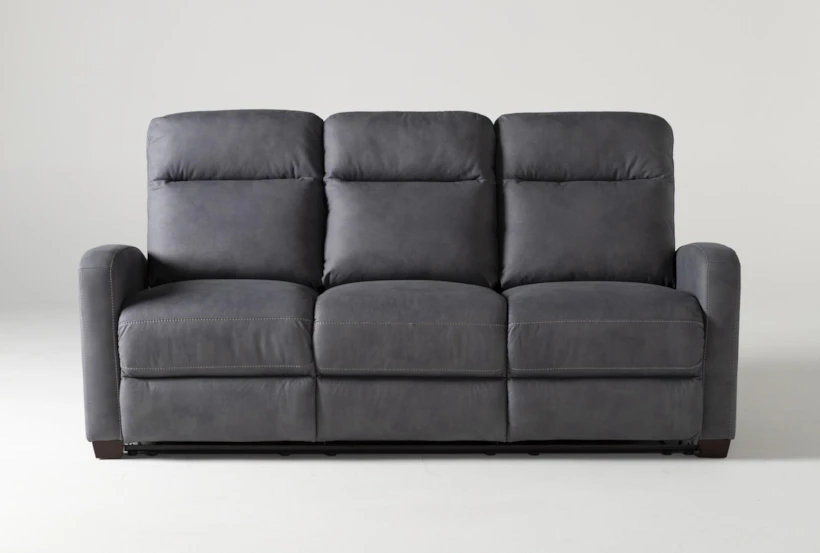Jarrell Blue Grey 81" Power Reclining Sofa With USB - 360