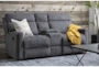 Hewitt Grey 74" Power Reclining Storage Console Loveseat with USB - Room