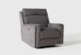 Hewitt Grey Power Recliner with USB - Side