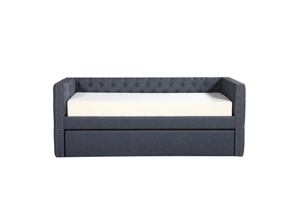 Brinsley II Grey Upholstered Daybed With Trundle