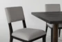 Pierce Espresso 86" Dining With Bench + Side Chair Set For 6 - Detail
