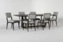Pierce Espresso 86" Dining With Side Chair Set For 6 - Side