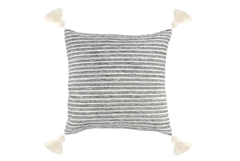 Accent Pillow-Grey Knit Tassels 20X20 - 360