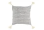 Accent Pillow-Grey Knit Tassels 20X20 - Signature