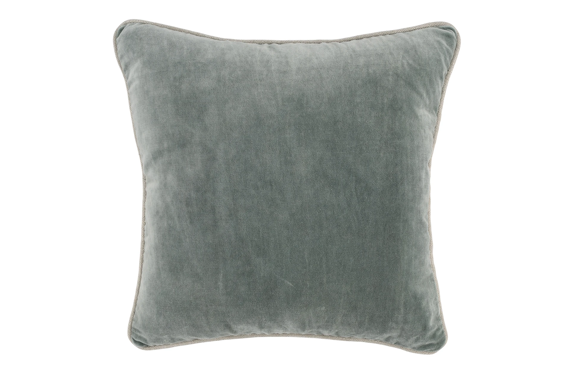 18X18 Bay Green Stonewashed Velvet Throw Pillow | Living Spaces