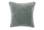 18X18 Bay Green Stonewashed Velvet Throw Pillow - Signature