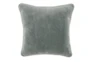 18X18 Bay Green Stonewashed Velvet Throw Pillow - Signature