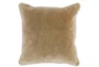 18X18 Wheat Stonewashed Velvet Throw Pillow - Signature