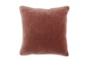 18X18 Red Clay Auburn Stonewashed Velvet Throw Pillow - Signature