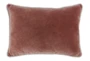 14X20 Red Clay Auburn Stonewashed Velvet Lumbar Throw Pillow - Signature