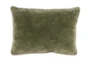 14X20 Moss Green Stonewashed Velvet Lumbar Throw Pillow - Signature