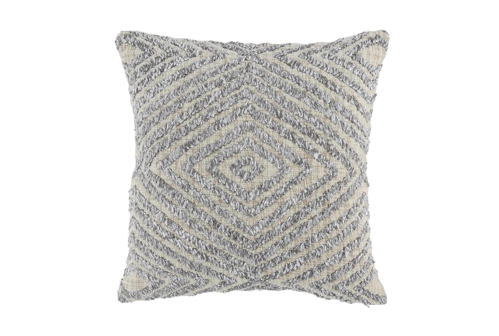 Accent Pillow-Grey Texture Diamond 20X20 | Living Spaces