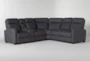 Jarrell Blue Grey 101" 3 Piece Power Reclining Sectional with Left Arm Facing Console Loveseat with USB - Signature
