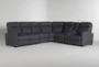 Jarrell Blue Grey 123" 4 Piece Power Reclining Sectional with Right Arm Facing Console Loveseat with USB - Signature