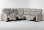 Jarrell Grey 101" 3 Piece Power Reclining Sectional with Left Arm Facing Console Loveseat - Feature