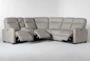 Jarrell Grey 101" 3 Piece Power Reclining Sectional with Left Arm Facing Console Loveseat  - Recline
