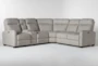 Jarrell Grey 101" 3 Piece Power Reclining Sectional with Left Arm Facing Console Loveseat - Signature