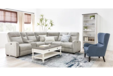 Jarrell Grey 3 Piece 101" Power Reclining Sectional With Right Arm Facing Console Loveseat