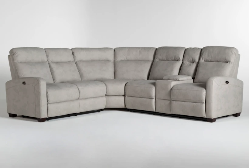 Jarrell Grey 101" 3 Piece Power Reclining Sectional with Right Arm Facing Console Loveseat - 360