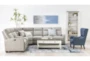 Jarrell Grey 123" 4 Piece Power Reclining Sectional with Right Arm Facing Console Loveseat - Room