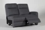 Jarrell Blue Grey Right Arm Facing Power Reclining Loveseat With USB - Side