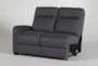 Jarrell Blue Grey Left Arm Facing Power Reclining Loveseat With USB - Side