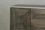 Weathered + Antique White 55" Sideboard - Detail