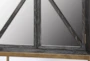 Antique Black Elm Mirrored Cabinet - Detail