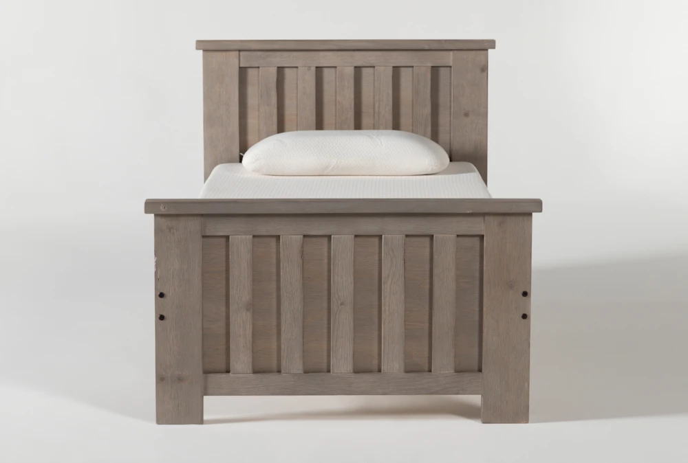 Morgan Grey Twin Wood Panel Bed