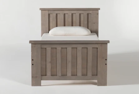 Morgan Grey Twin Wood Panel Bed - Main
