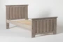Morgan Grey Twin Wood Panel Bed - Slats