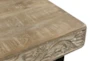 Grey Wash Hand Carved Accent Table - Detail
