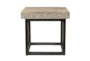 Grey Wash Hand Carved Accent Table - Front