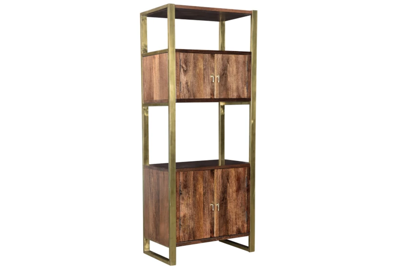 Brown Mango Wood Tall Cabinet  - 360
