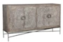 Grey Wash Hand Carved 67" Sideboard On Stand  - Signature