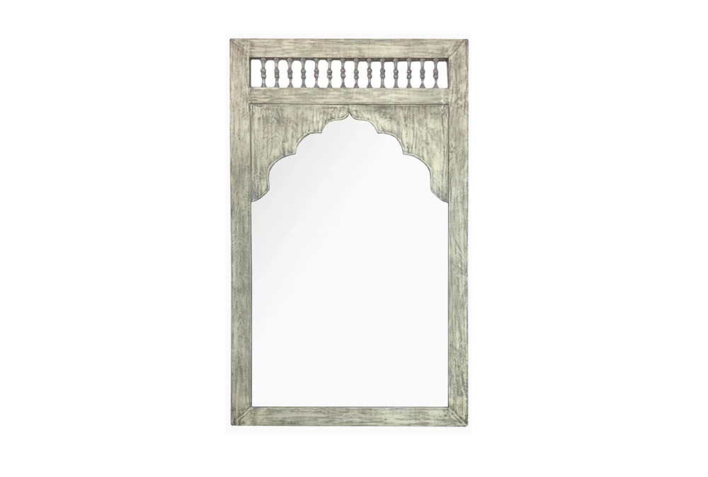 Grey Wash Hand Carved Palace Mirror