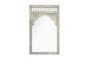 Grey Wash Hand Carved Palace Mirror - Signature