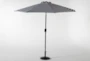 Outdoor Market Stripe 9' Umbrella With Base - Signature