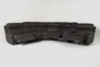 Denali II Charcoal 138" 6 Piece Reclining Modular Sectional with 2 Power Headrests & USB - Recline
