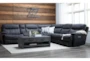 Denali II Charcoal 138" 6 Piece Reclining Modular Sectional with 2 Power Headrests & USB - Room
