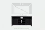 Coronado Black 58" Rustic TV Stand - Dimensions Diagram